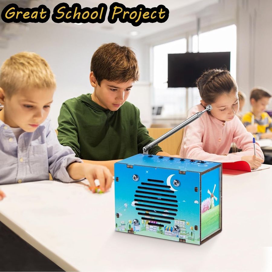 blue printed diy fm radio kit for kids view 6