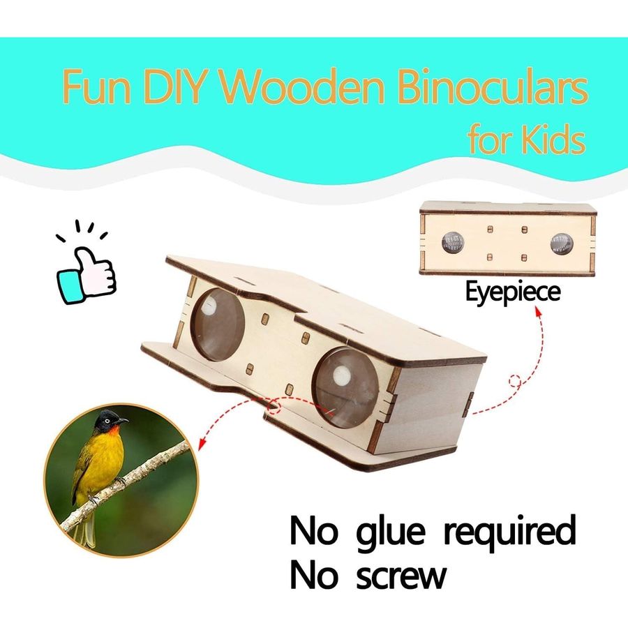 wooden solar racer electric biplane and binoculars kit view 5